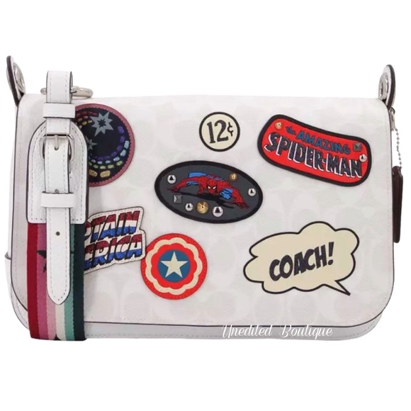 Coach Handbags - COACH MARVEL Jes Messenger Handbag With Patches